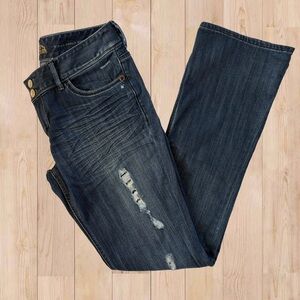 Express Stella Barely Boot Low Rise Jeans Distressed Y2K Indie Sleaze